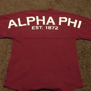 Alpha phi Maroon Spirit Jersey